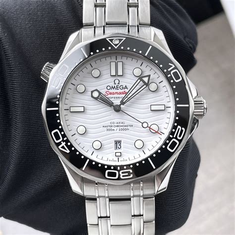 omega seamaster great white|omega seamaster diver white dial.